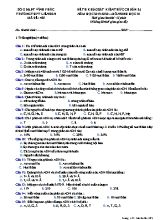 Đề thi khảo sát kiển thức chuẩn bị môn Sinh học Lớp 10 - Mã đề 485 - Năm học 2019-2020 - Trường THPT Liễn Sơn